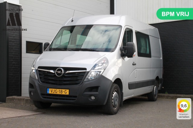 Opel Movano 2.3 Turbo L2H3 150PK Dubbele Cabine EURO 6 - Airco - Navi - Cruise - €21.950,- Excl.