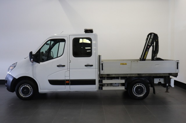 Opel Movano 2.3 CDTI BiTurbo L2 Openlaadbak - Airco - Navi - HIAB kraan - € 18.950,- Excl.