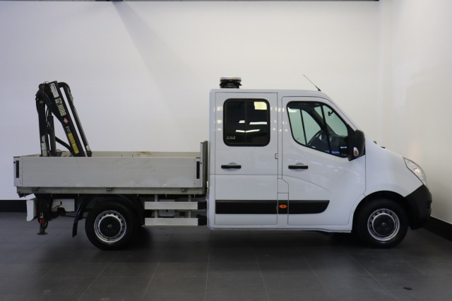 Opel Movano 2.3 CDTI BiTurbo L2 Openlaadbak - Airco - Navi - HIAB kraan - € 18.950,- Excl.