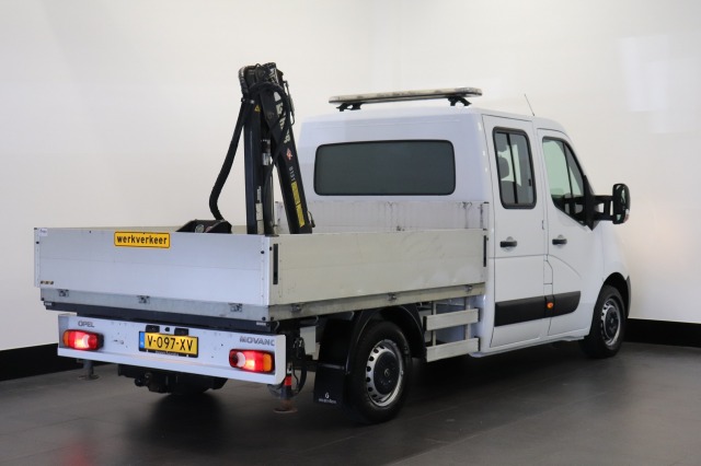 Opel Movano 2.3 CDTI BiTurbo L2 Openlaadbak - Airco - Navi - HIAB kraan - € 19.950,- Excl.