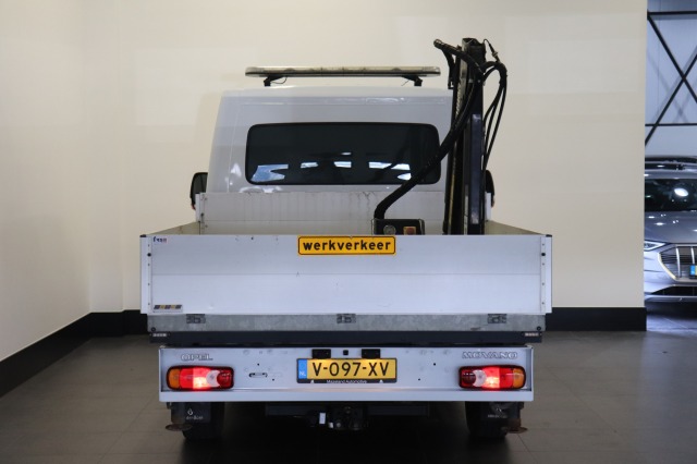 Opel Movano 2.3 CDTI BiTurbo L2 Openlaadbak - Airco - Navi - HIAB kraan - € 18.950,- Excl.